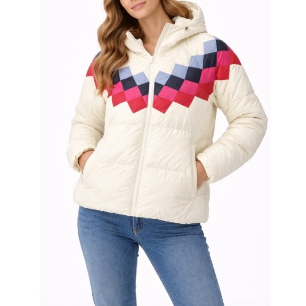Marine Layer Women's Antique White‎ Archive Sierra Down Puffer Jacket Size L